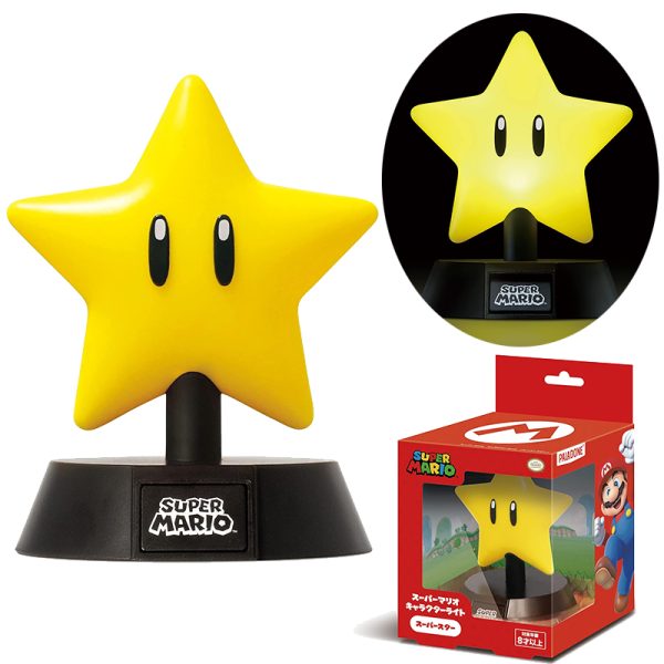 【日本代購】超級瑪利歐無敵星星造型小夜燈