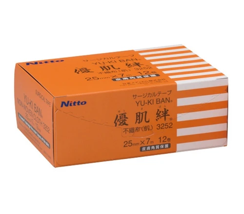 【日本直送】預訂商品 ニトムズ 優肌絆 不織布(肌) 3252 1盒 (12巻入)　サージカルテープ 醫療用止血 貼布 膠布 大阪實體藥妝店直送
